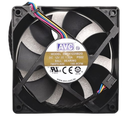 AVC DATA1225B2G 4-Wire Double Ball Server Fan Replacement