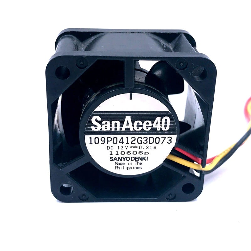 Sanyo 109P0412G3D073 3-Wire 1U Axial Case Fan Replacement