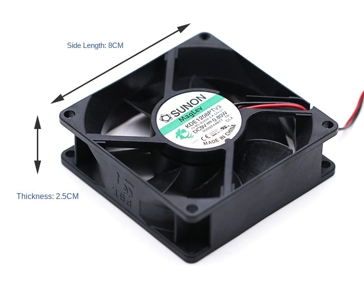 Sunon KDE1208PTV3 2-Wire Quiet Durable Fan Replacement